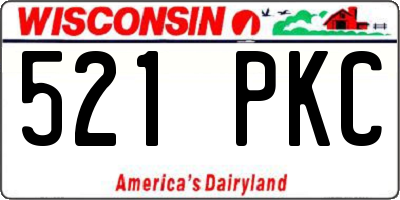 WI license plate 521PKC