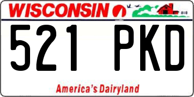 WI license plate 521PKD