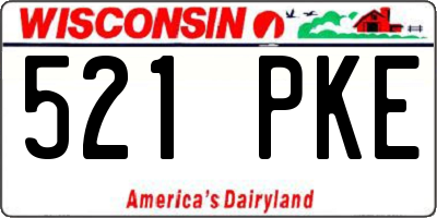 WI license plate 521PKE