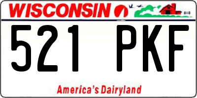 WI license plate 521PKF