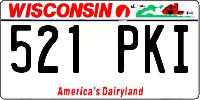 WI license plate 521PKI