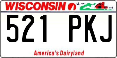 WI license plate 521PKJ