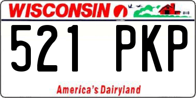WI license plate 521PKP