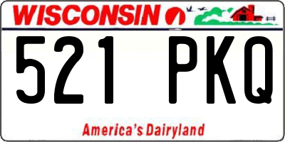 WI license plate 521PKQ