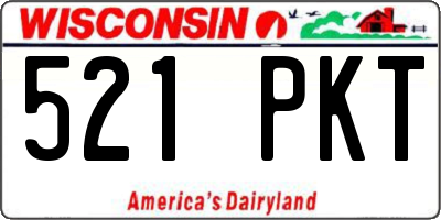 WI license plate 521PKT