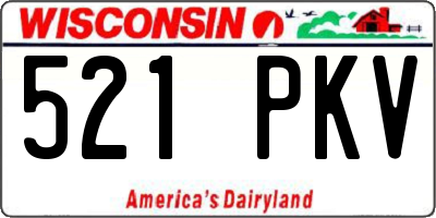 WI license plate 521PKV
