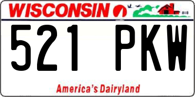 WI license plate 521PKW