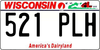 WI license plate 521PLH