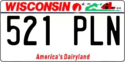WI license plate 521PLN