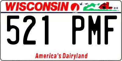 WI license plate 521PMF