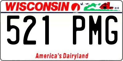 WI license plate 521PMG