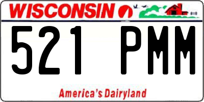 WI license plate 521PMM