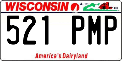WI license plate 521PMP