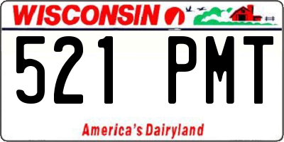 WI license plate 521PMT