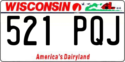 WI license plate 521PQJ