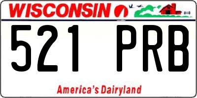 WI license plate 521PRB