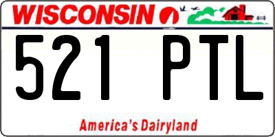 WI license plate 521PTL