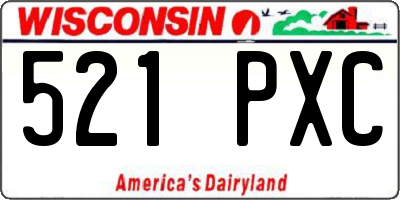 WI license plate 521PXC