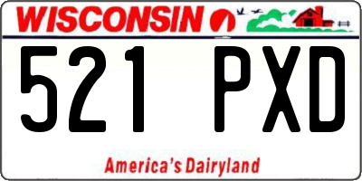 WI license plate 521PXD