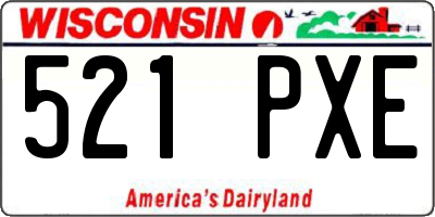 WI license plate 521PXE