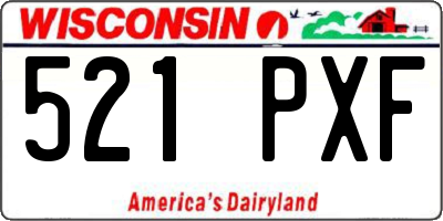 WI license plate 521PXF