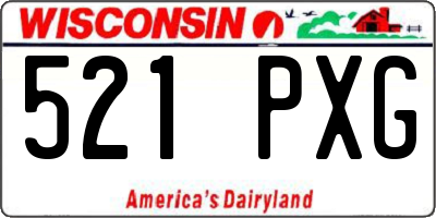 WI license plate 521PXG