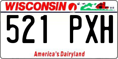 WI license plate 521PXH