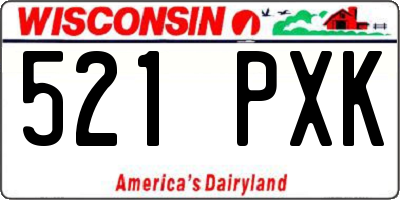 WI license plate 521PXK