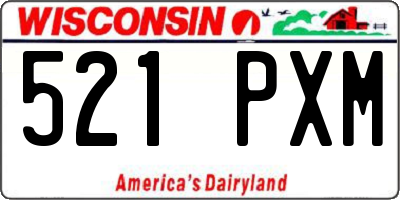 WI license plate 521PXM