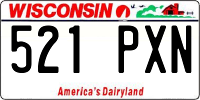 WI license plate 521PXN