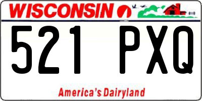 WI license plate 521PXQ