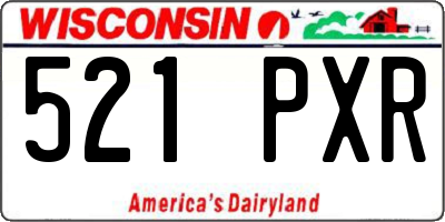WI license plate 521PXR