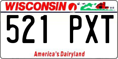 WI license plate 521PXT