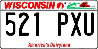 WI license plate 521PXU