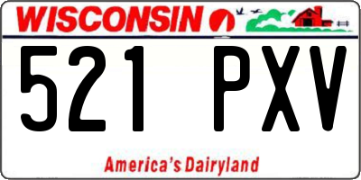 WI license plate 521PXV