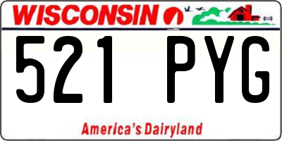 WI license plate 521PYG