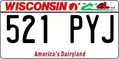 WI license plate 521PYJ
