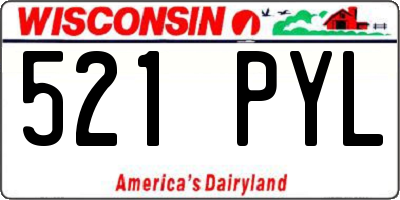 WI license plate 521PYL