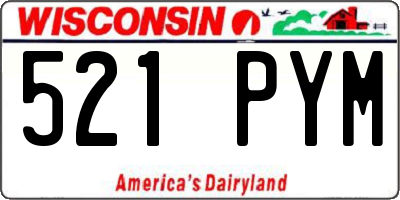 WI license plate 521PYM