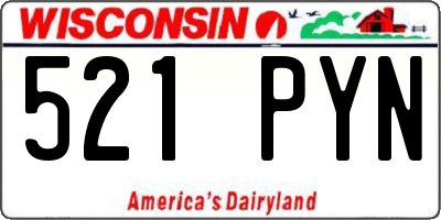 WI license plate 521PYN