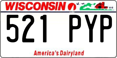WI license plate 521PYP