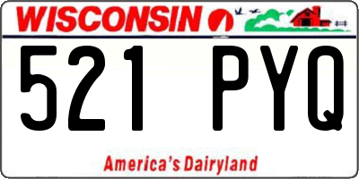 WI license plate 521PYQ