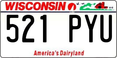WI license plate 521PYU