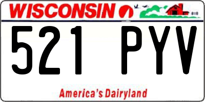 WI license plate 521PYV