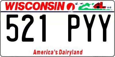 WI license plate 521PYY