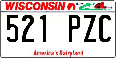 WI license plate 521PZC