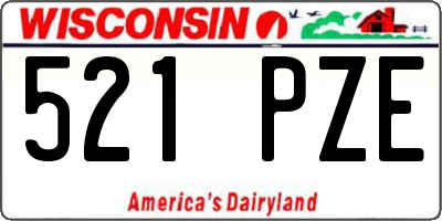 WI license plate 521PZE