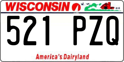 WI license plate 521PZQ