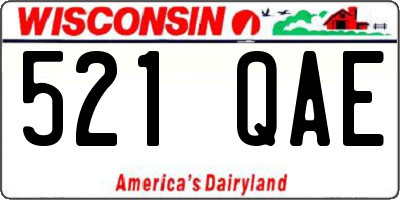 WI license plate 521QAE