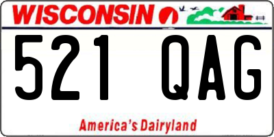 WI license plate 521QAG